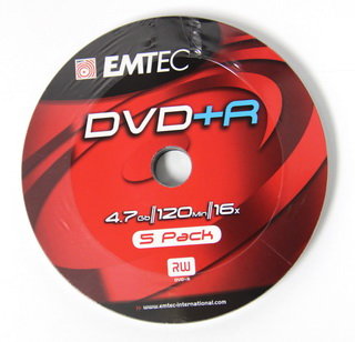 Emtec DVD Plus R 16x Speed 5pk Non Printable