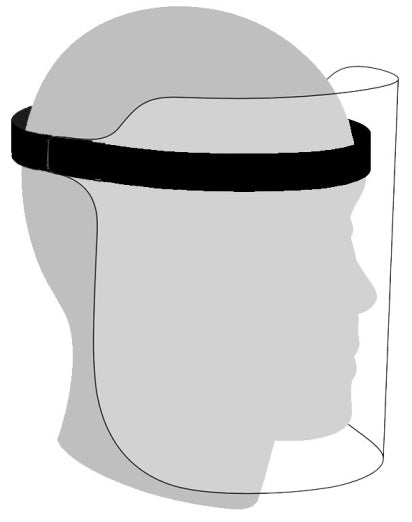 Casey Faceshield With Adjustable Elastic Black Band