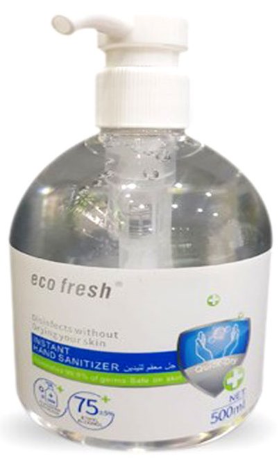 Casey Eco Fresh 500ml Scented Clear Hand Gel Alcohol Based