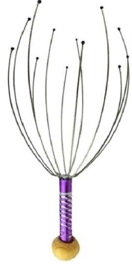 Casey Purple 12 Fingers Head And Scalp Hand Held Manual Massager