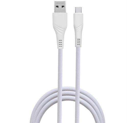 Ezra USB-A to USB Type-C 3A 1 Meter White Fast Charge Data Cable