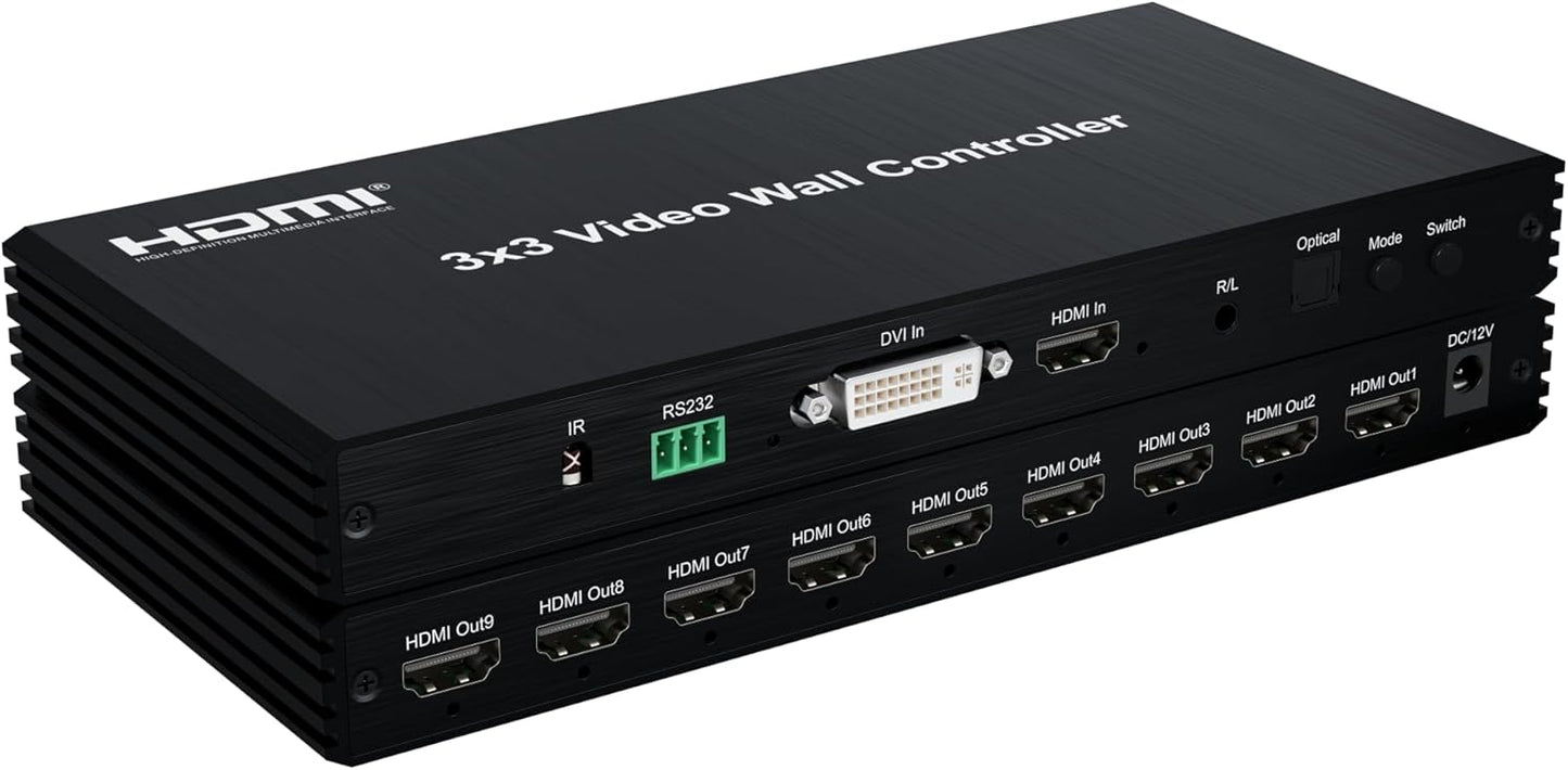 UniQue 3x3 HDMI Video Wall Controller