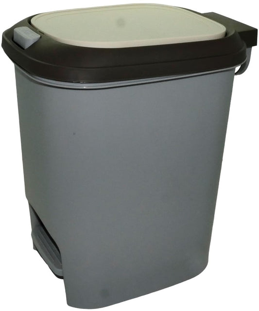 Casey 15 Litre Step On Pedal Waste Bin Grey